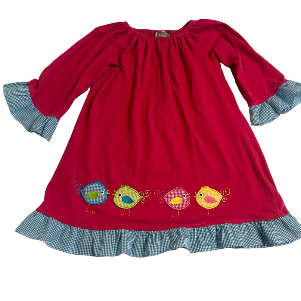 Honesty boutique girl’s appliqué peasant dress size 4